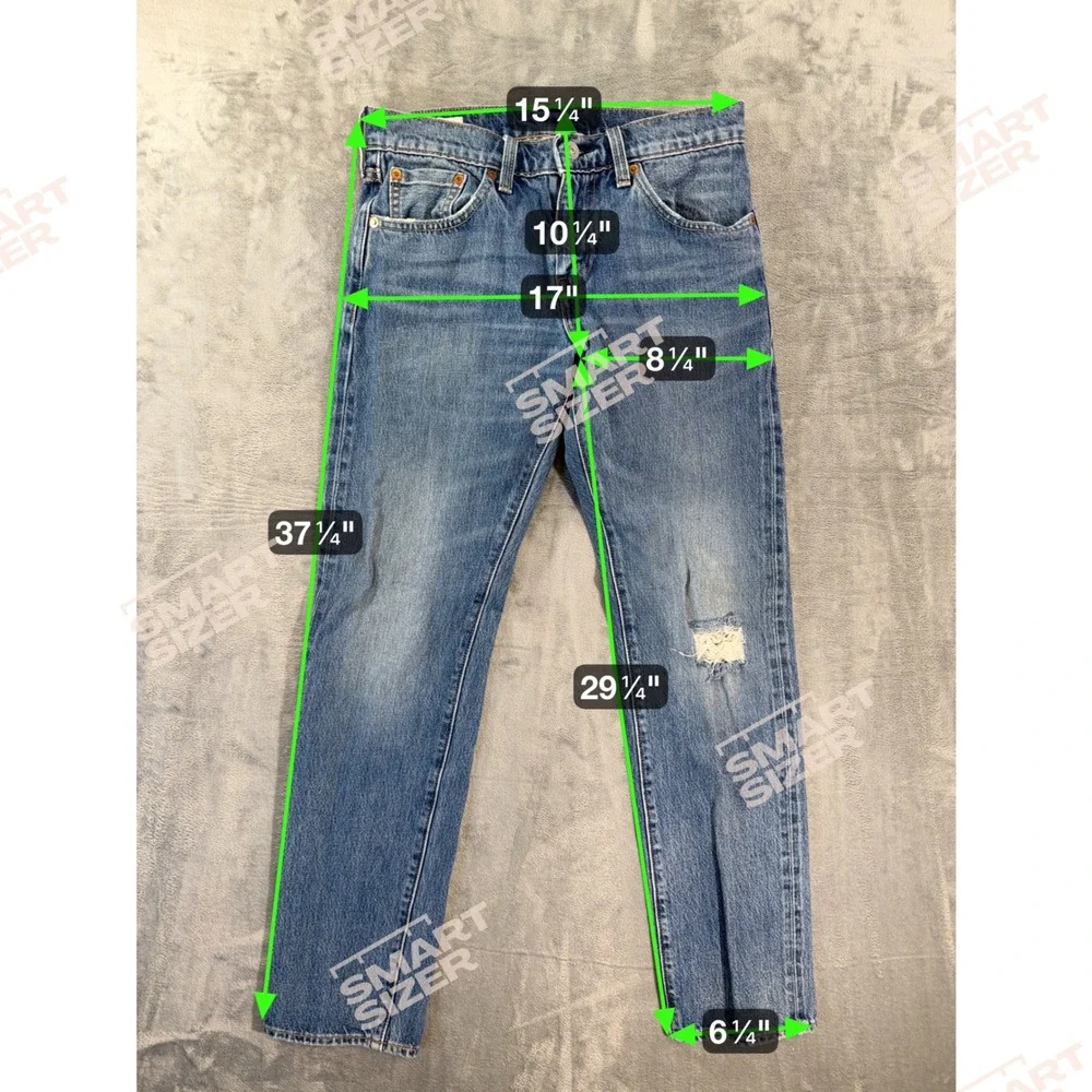 Levi's Premium 511 Slim Jeans Men's Size 29x32 Blue Distressed Denim Pants
